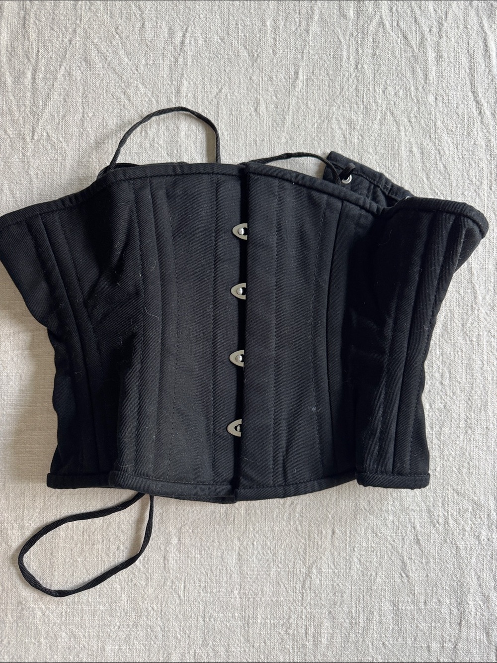 Black Steel boned Corset Top